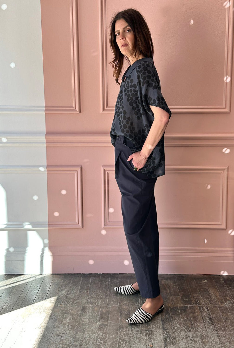 MINA PERHONEN - Pietra Pants in Navy