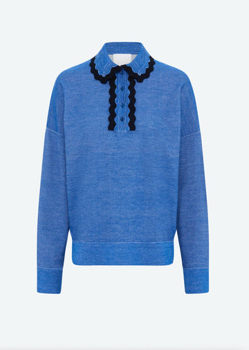 MOLLI - DUCHESSE Pullover in Royal Blue Denim/Midnight