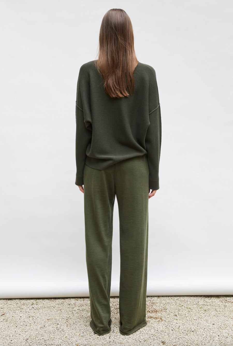 MOLLI - DUCHESSE Pullover in Khaki/Deep Black
