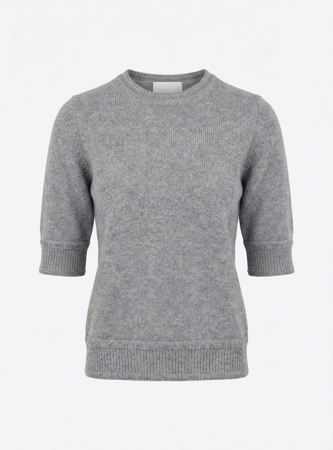 MOLLI - Ecume Cashmere Blend Crew Neck Sweater in Heather Grey