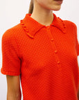 MOLLI - EXTRA Polo Top in Blood Orange