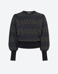 MOLLI - Leopard Jacquard Sweater in Khaki Multi