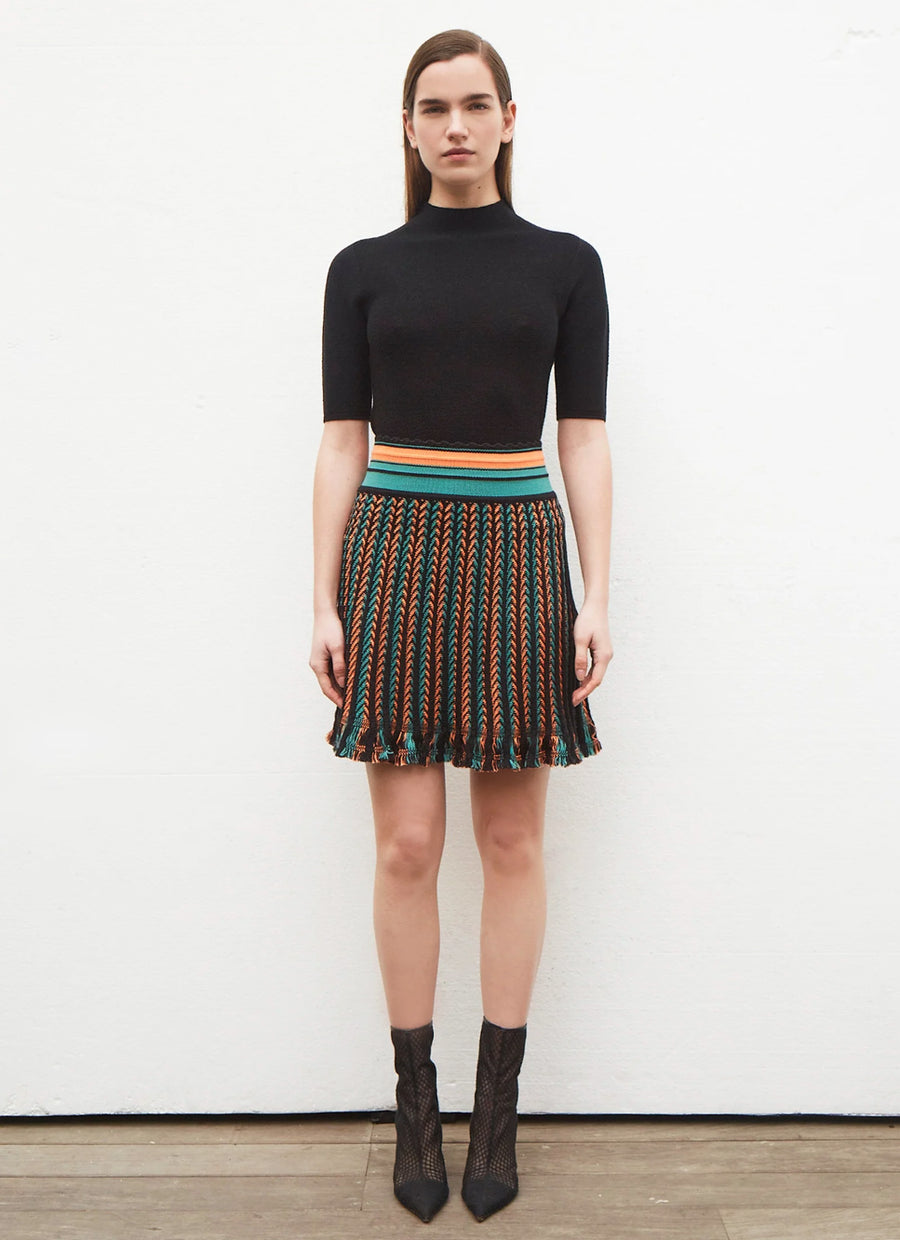 MOLLI - Samba2 Short Skirt in Black and Green