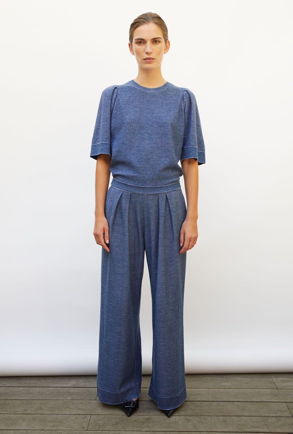 MOLLI - Lauren Pants in Blueberry Denim