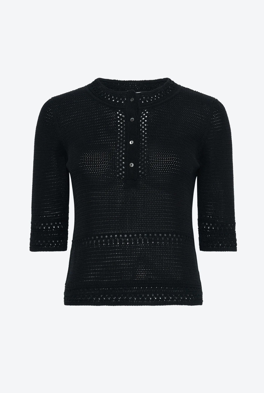 Molli - CROCHET Top in Black