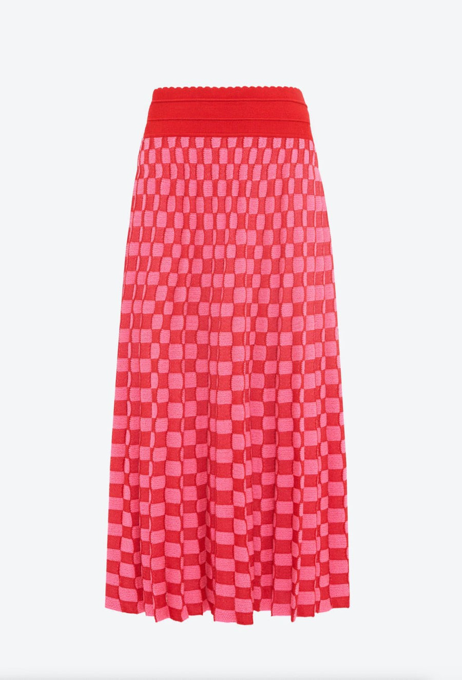 MOLLI - Delicate Skirt in Neon Pink/Bright Red
