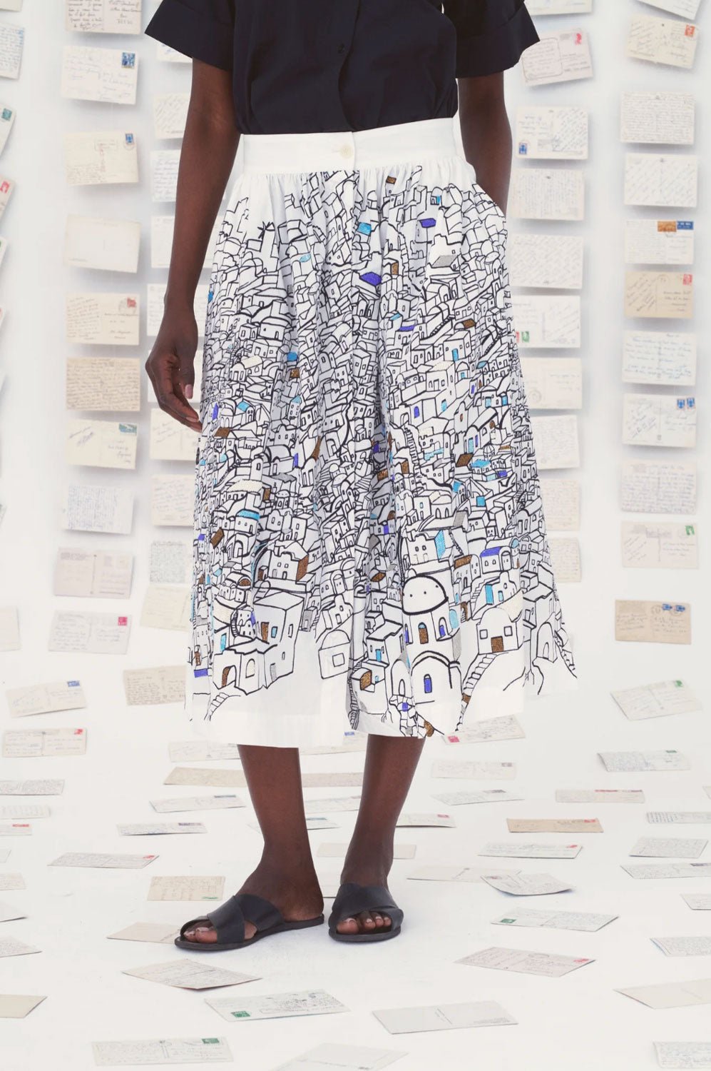 MII COLLECTION  -  Cyclades Skirt in Lime White