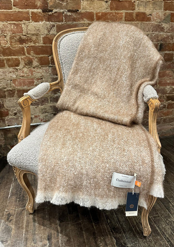 Cushendale Mills - Mooneen Mohair Blanket in Cocoa