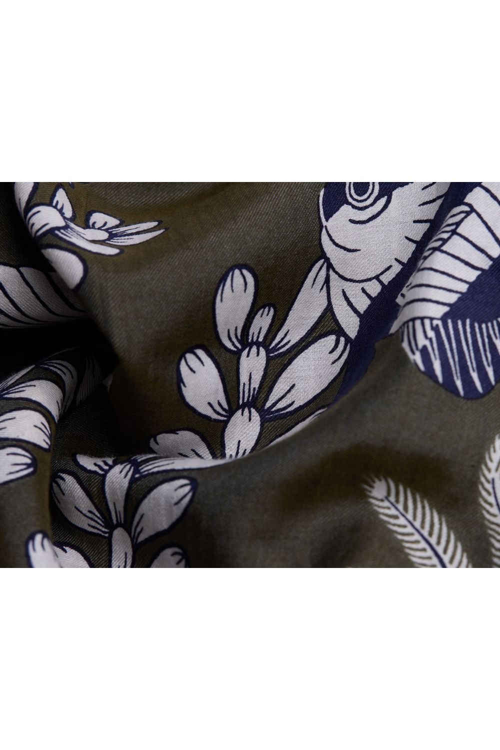 INOUI EDITIONS - NEPTUNE 100 Square Scarf in Khaki