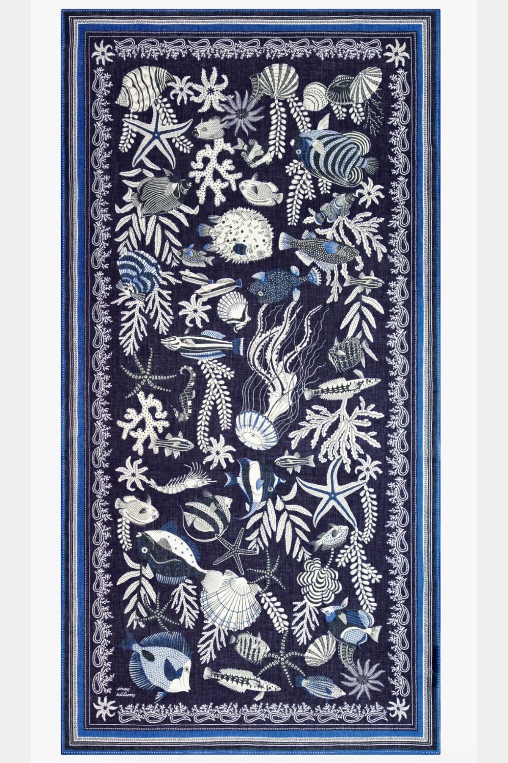 INOUI EDITIONS - Neptune Scarf 100 in Navy