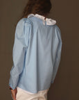 ATLANTIQUE ASCOLI -Nest 2 Puff Sleeved Blouse in Sky Blue