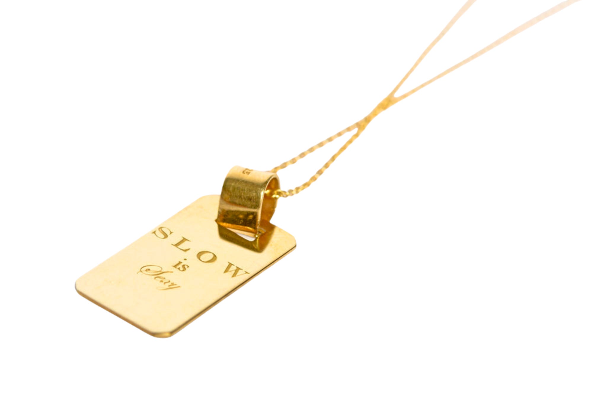 FLORENTIS - Slow is Sexy Talisman Necklace in 18K Gold Vermeil
