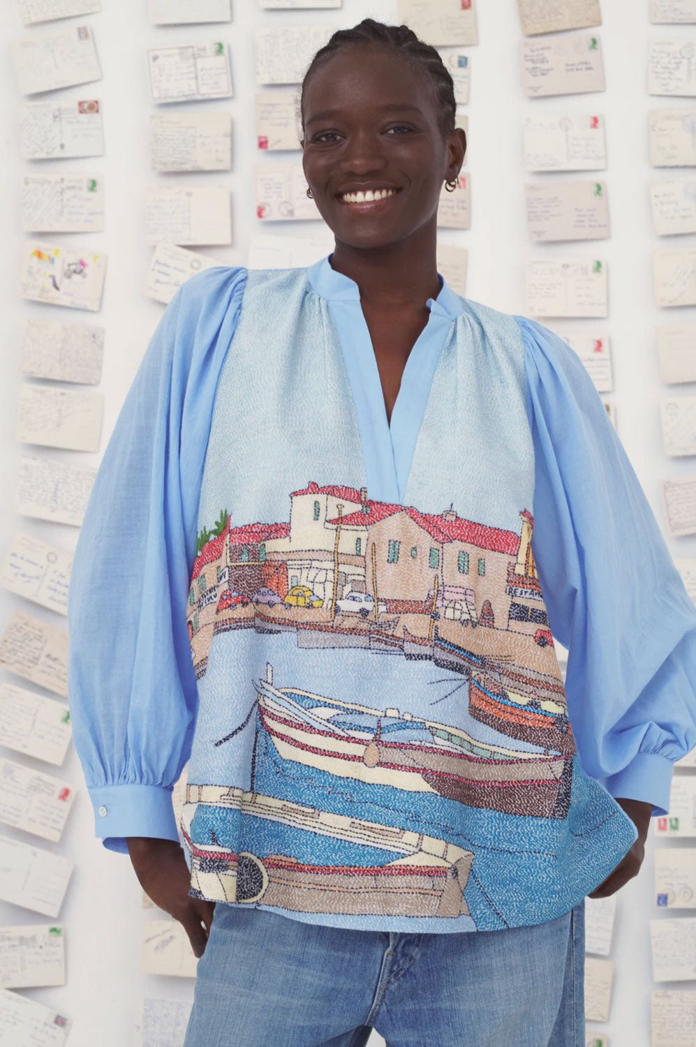 Mii COLLECTION  -  Shirt Provence Shirt in Sky Blue