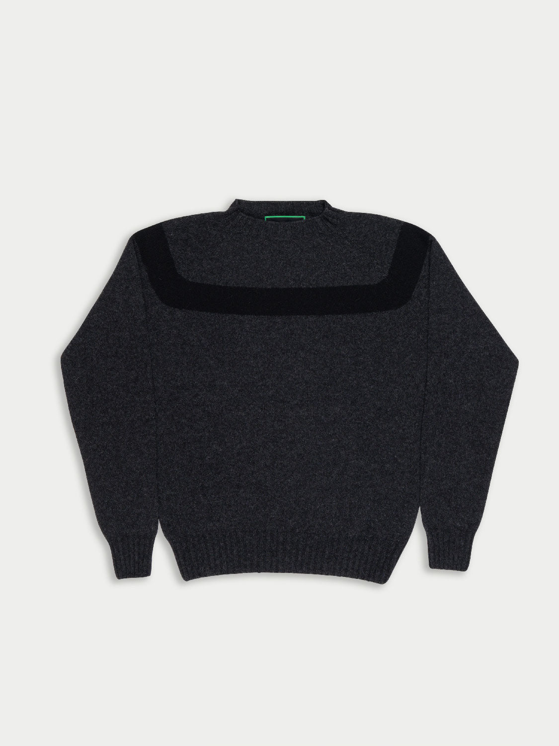 LA FETICHE - OSSIE GRAPHIC YOKE SWEATER in GREY/BLACK