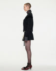 LA FETICHE - OSSIE GRAPHIC YOKE SWEATER in GREY/BLACK