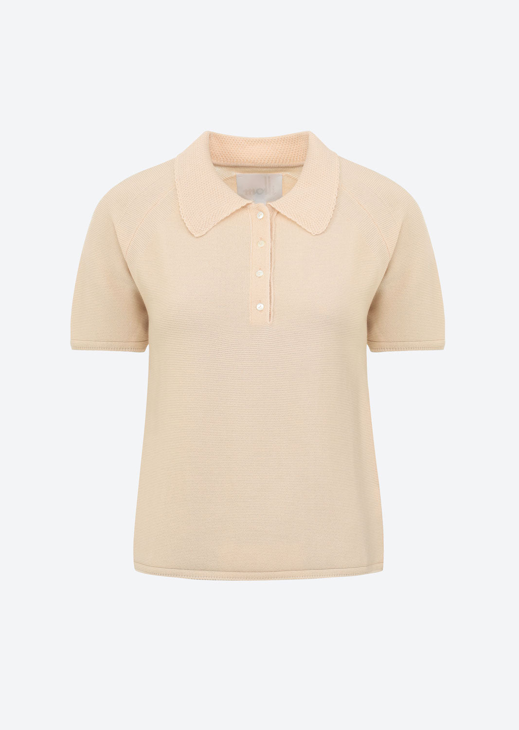 MOLLI - EAU Fine Knit Short Sleeved Top in DUNE