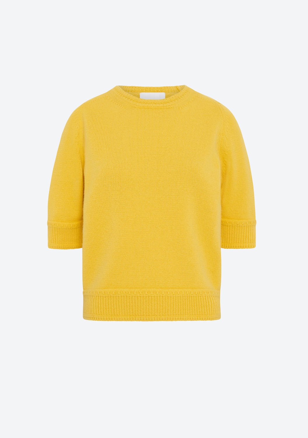 MOLLI - Cashmere Blend Crew Neck Top in SUN