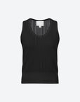 MOLLI - ETE Knitted Tank Top in Deep Black