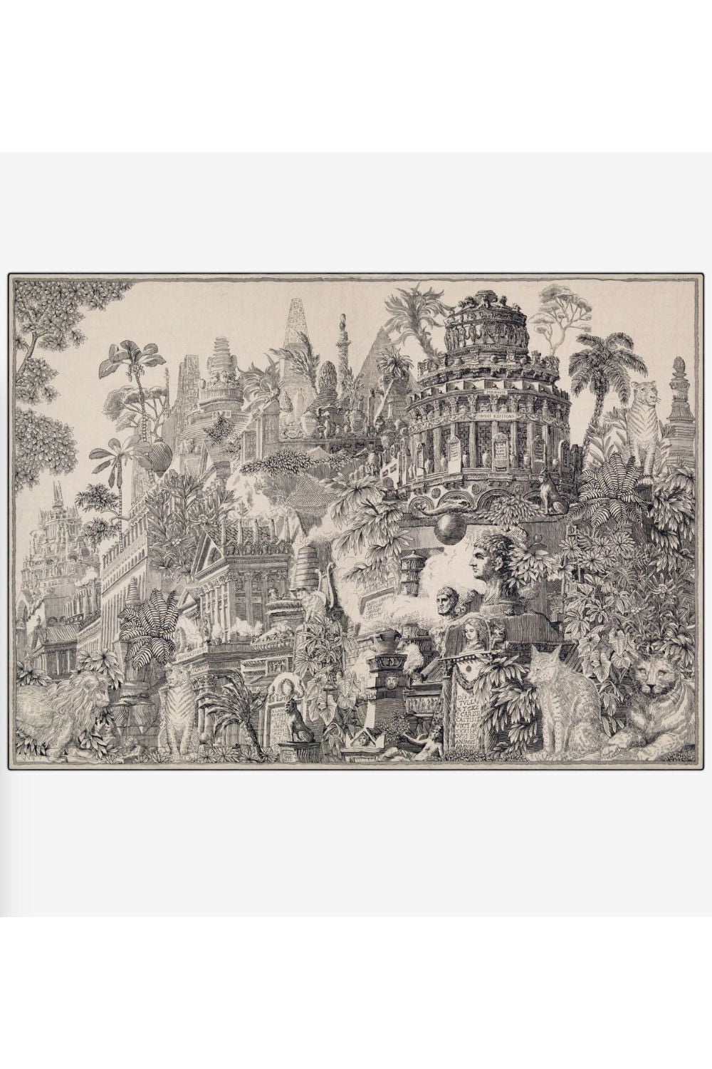 INOUI EDITIONS - PIRANESI Quilt in Beige/Black