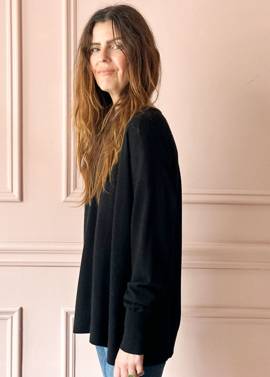 ROBERTO COLLINA - Crewneck Pullover in Black