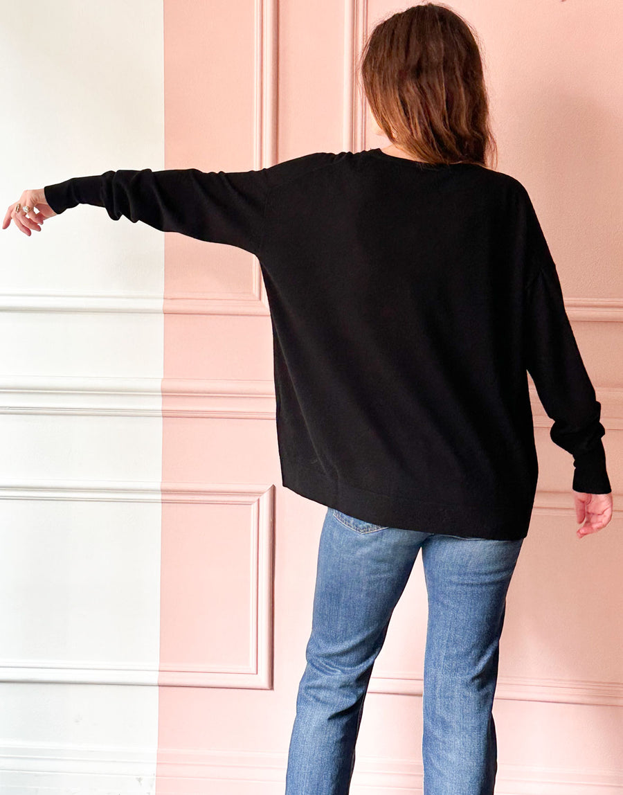 ROBERTO COLLINA - Crewneck Pullover in Black