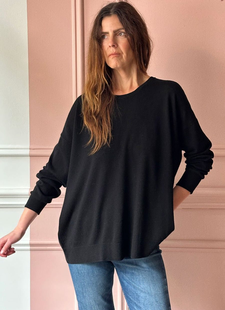 ROBERTO COLLINA - Crewneck Pullover in Black