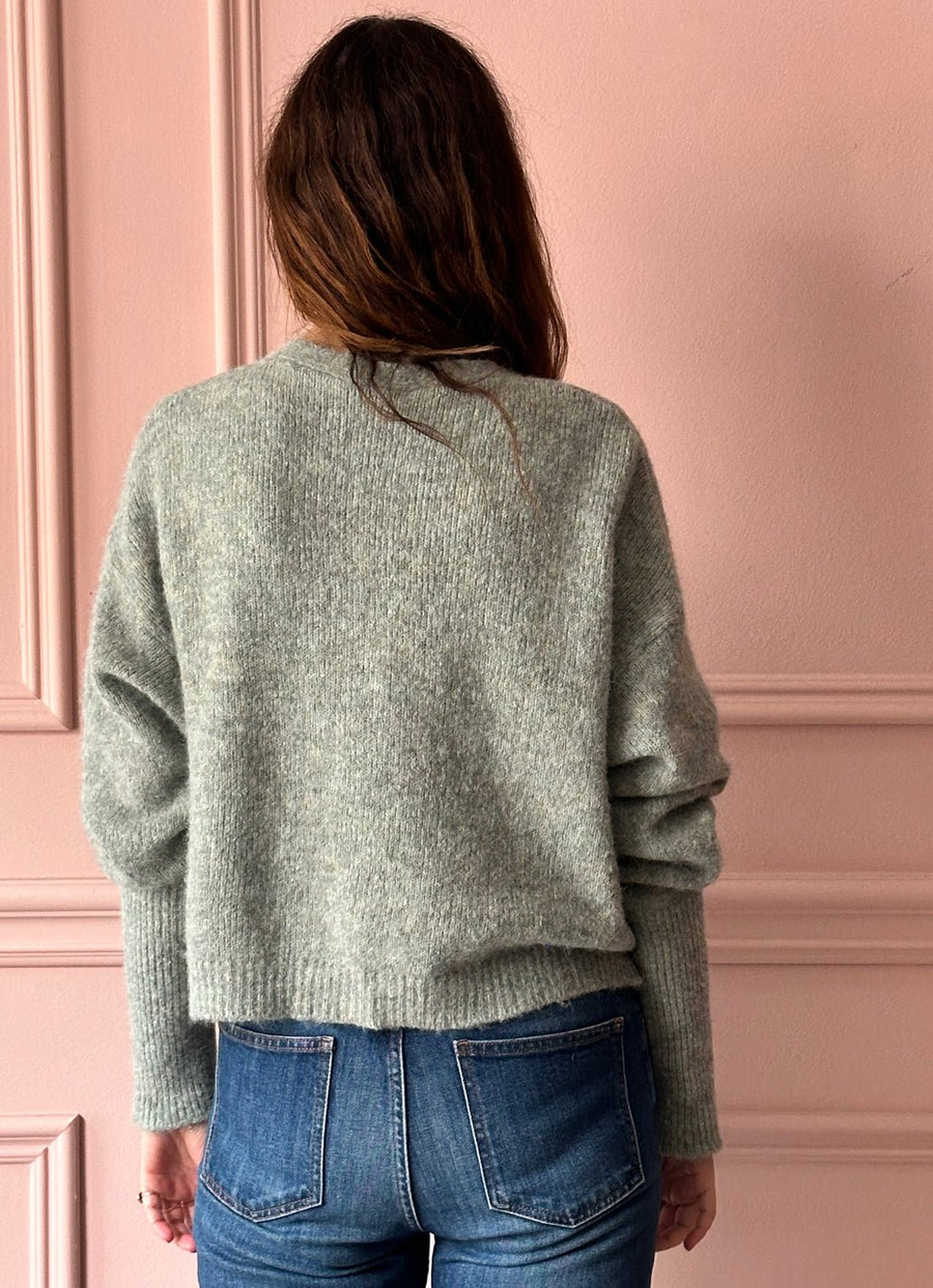 ROBERTO COLLINA - Alpaca Cardigan in Aqua