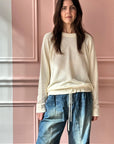 ROBERTO COLLINA - Sponge Pullover in Cream