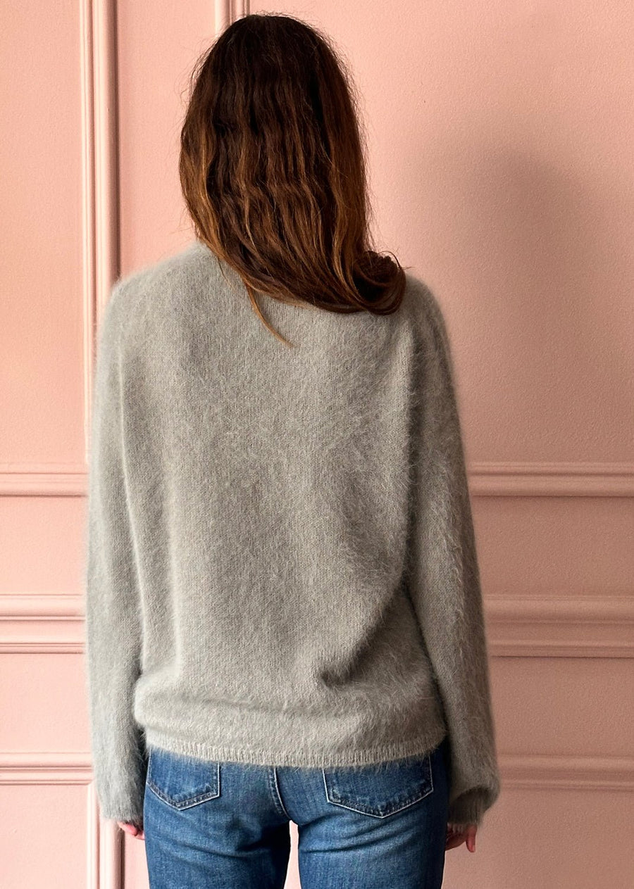 ROBERTO COLLINA - V-Neck Pullover in Taupe