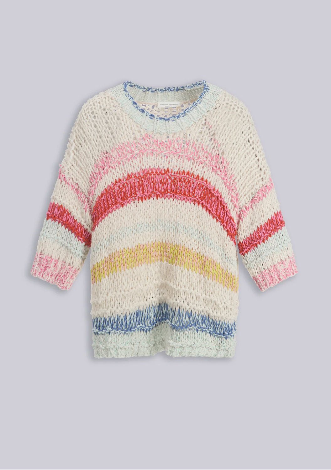 ROBERTO COLLINA - Ribbon Crewneck in Cream/Multicolour