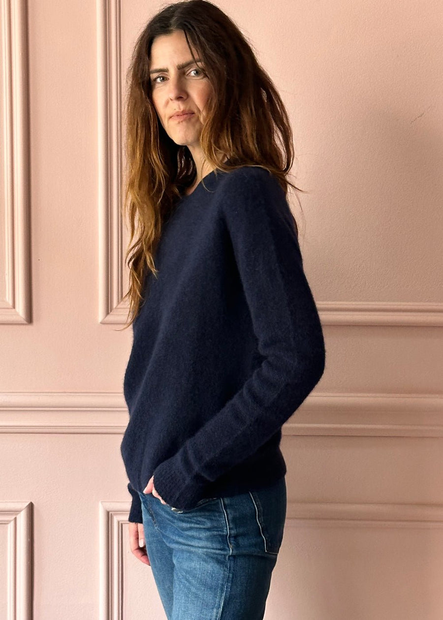 ROBERTO COLLINA - Cashmere Crewneck in Navy