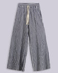 ROBERTO COLLINA - Wide legged Pants in Navy Stripes
