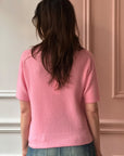 ROBERTO COLLINA - Short Sleeved Cashmere Sweater in Pink