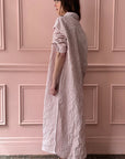 ROBERTO COLLINA - Long Shirtdress in Pink Stripes