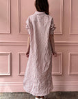 ROBERTO COLLINA - Long Shirtdress in Pink Stripes