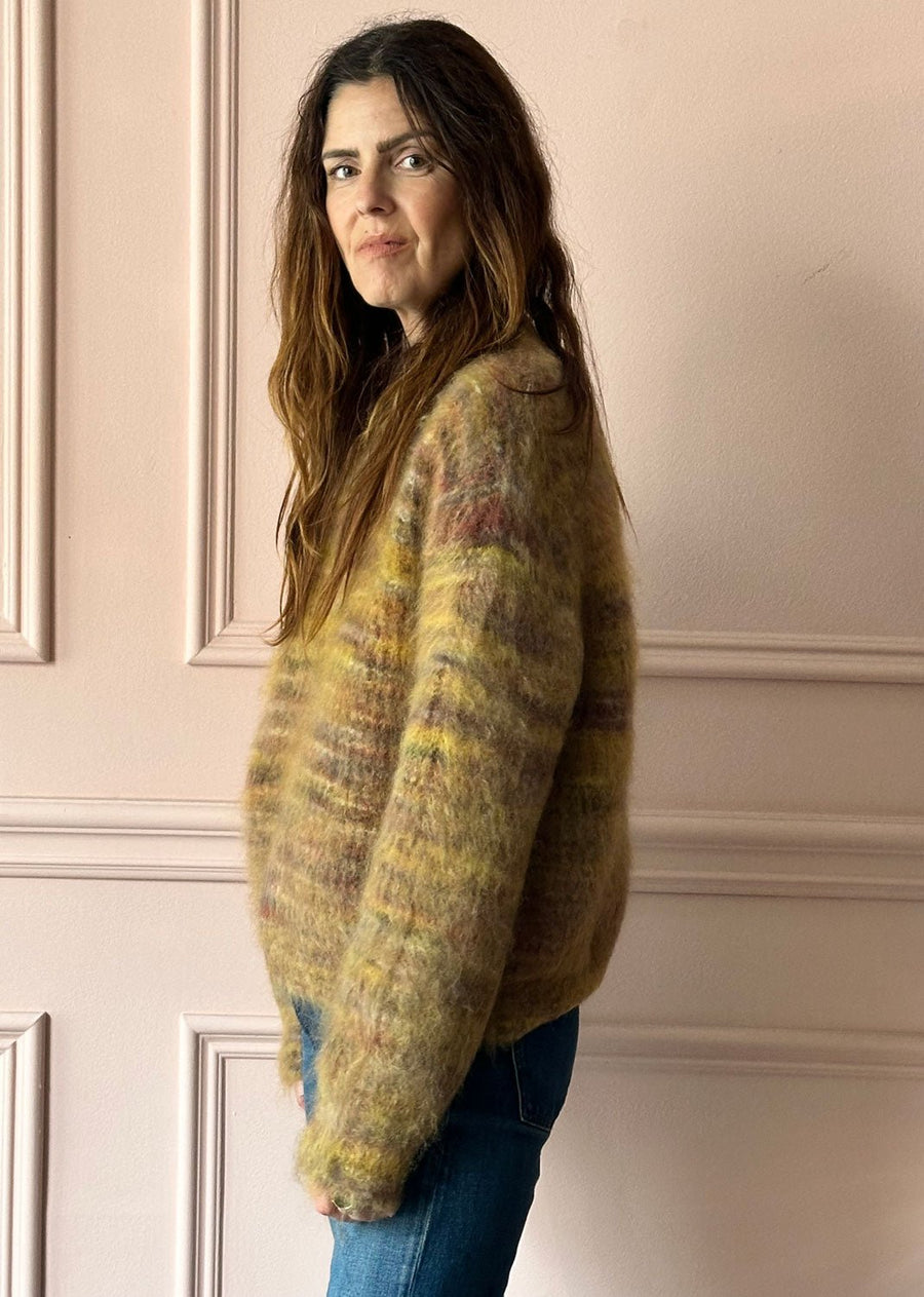 ROBERTO COLLINA - Fluffy Crewneck Sweater in Gold