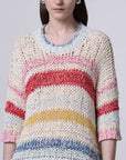 ROBERTO COLLINA - Ribbon Crewneck in Cream/Multicolour