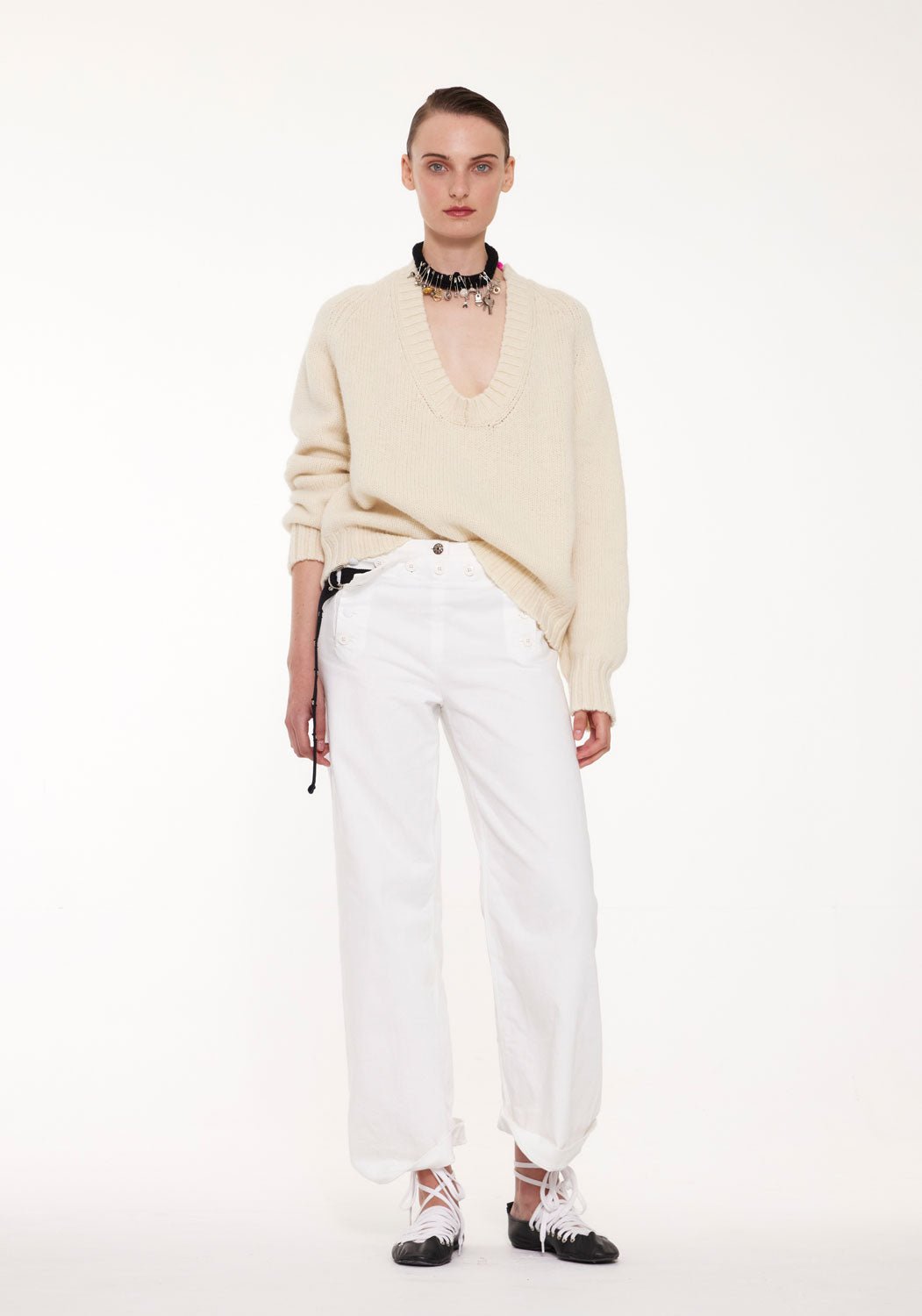 LA FETICHE - SAILOR PANT in WHITE