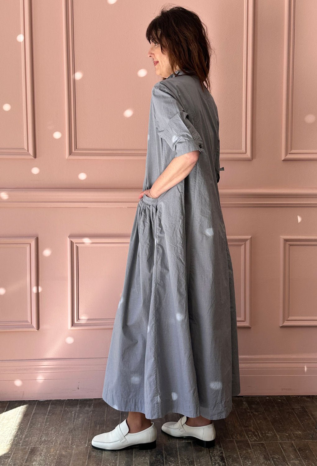 BERGFABEL - Sally Dress in Charcoal Check