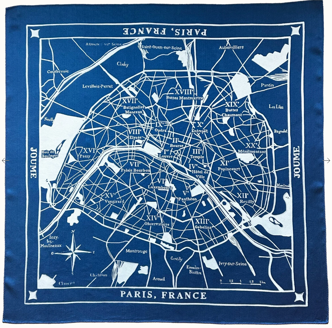 JOUME ATELIER - Silk Paris Scarf in Blue