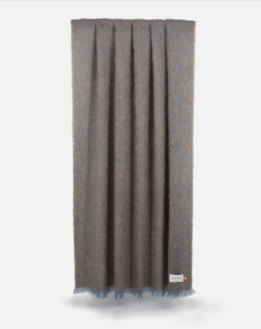 Cushendale Mills - Clash Mohair Blanket in Cocoa