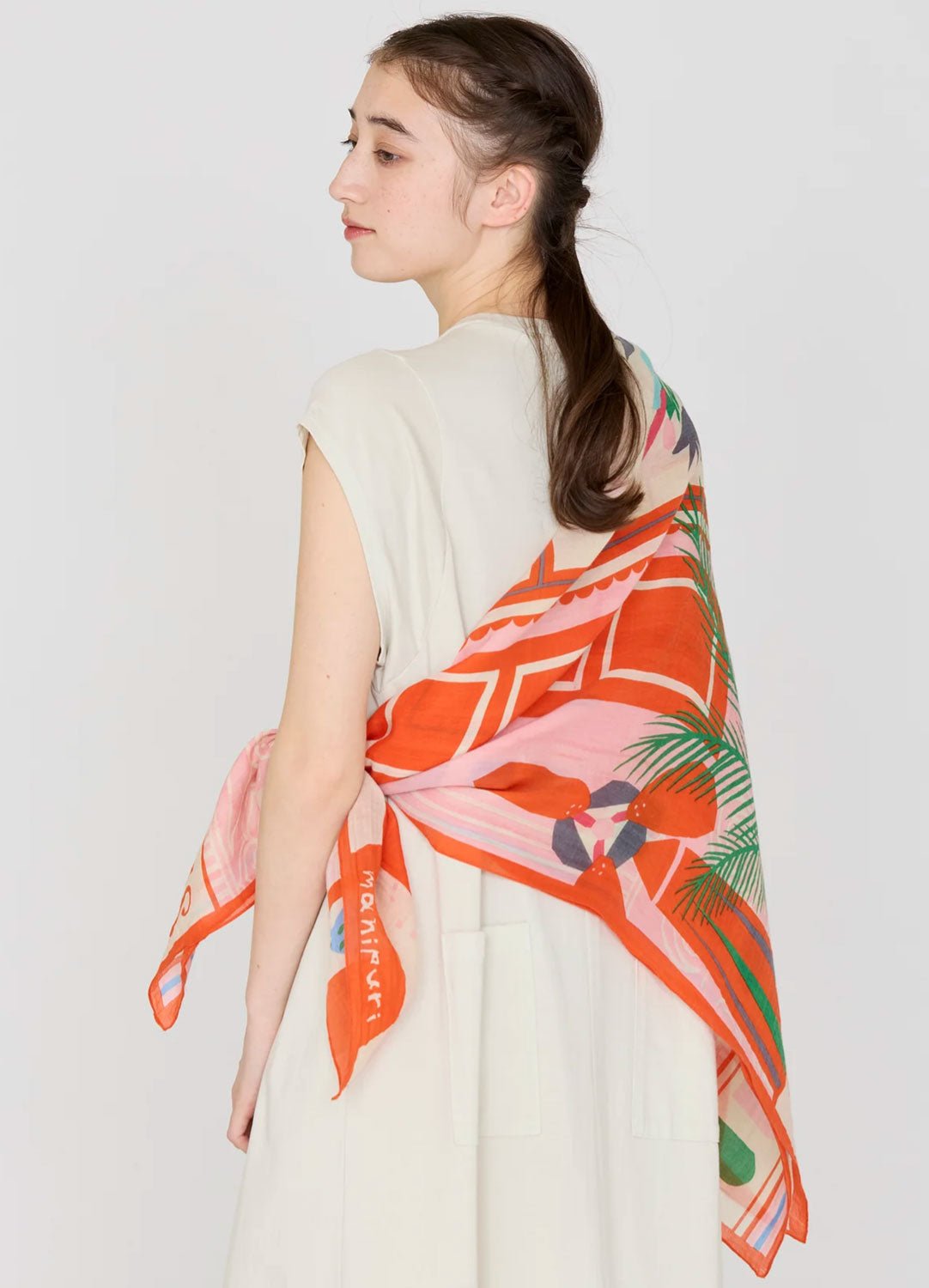 MANIPURI - Shangri-La 120cm Scarf in Pink