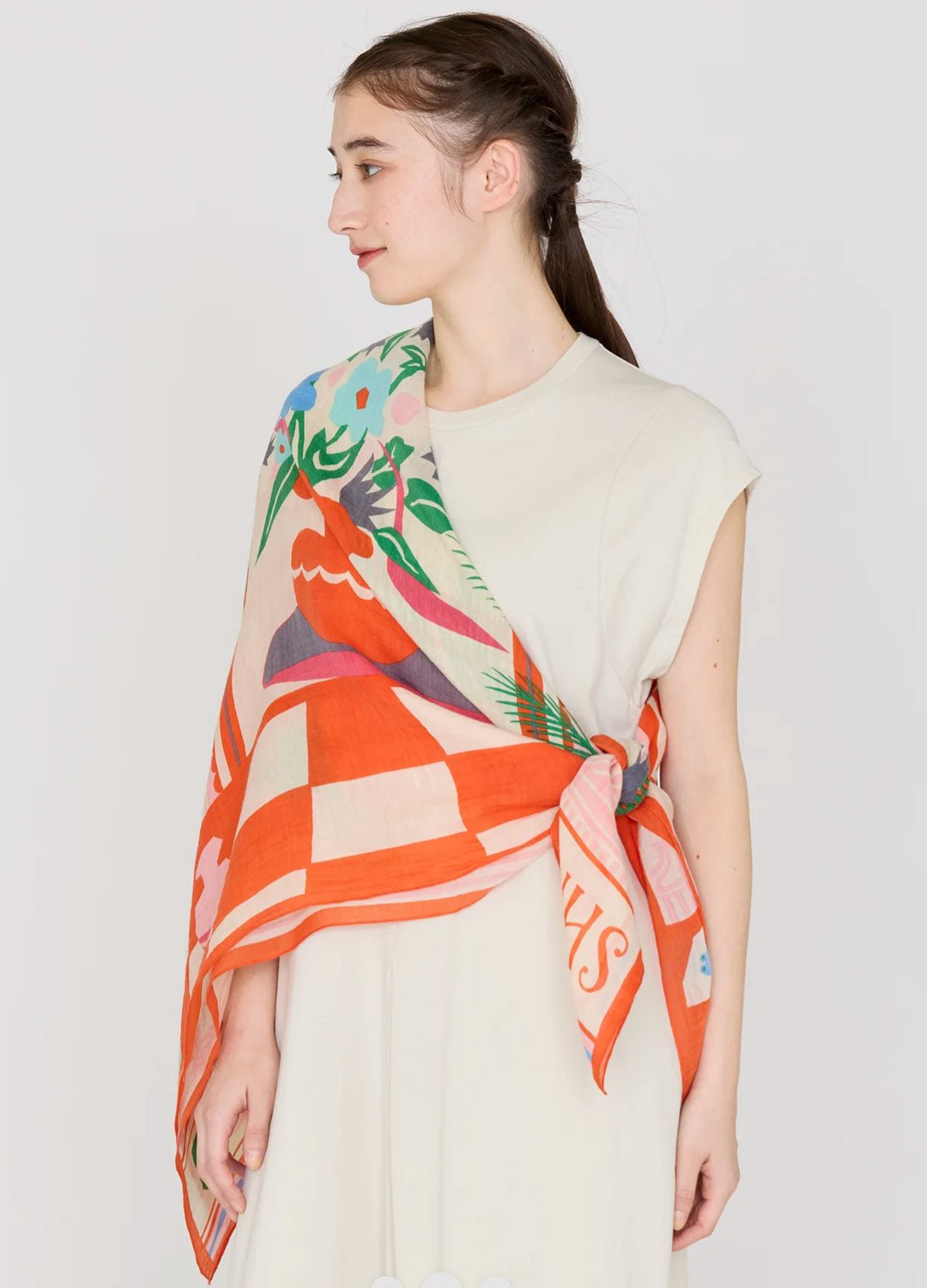 MANIPURI - Shangri-La 120cm Scarf in Pink