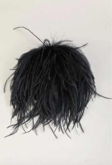 INDRESS - Feather Brooch/Headpiece in Slate Blue