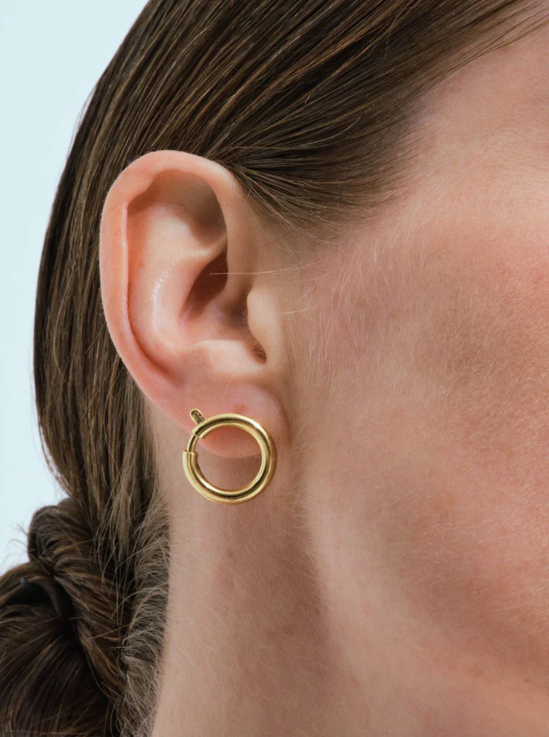 Wouters & Hendrix - Stud Earrings with Spring Ring in Gold