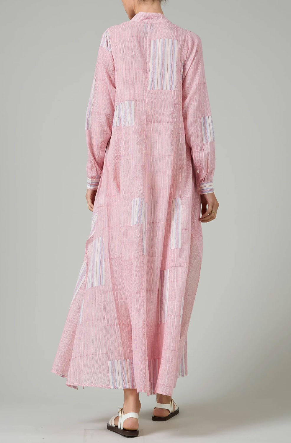 THIERRY COLSON - Parvati Caftan Dress in Red+ Neel Stripes