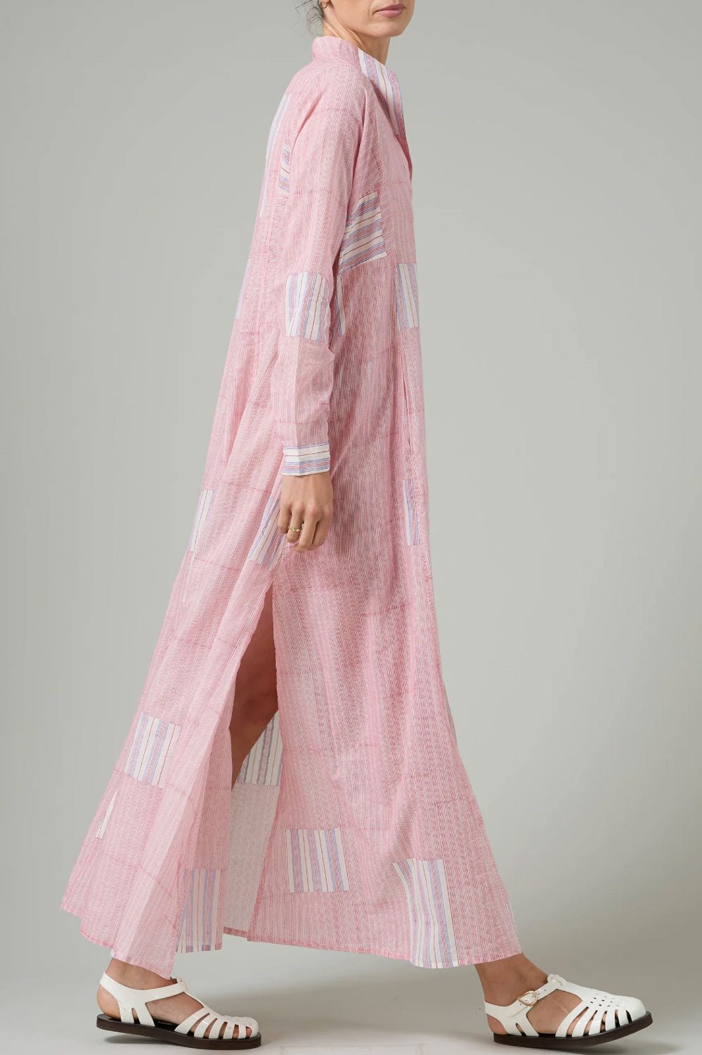 THIERRY COLSON - Parvati Caftan Dress in Red+ Neel Stripes