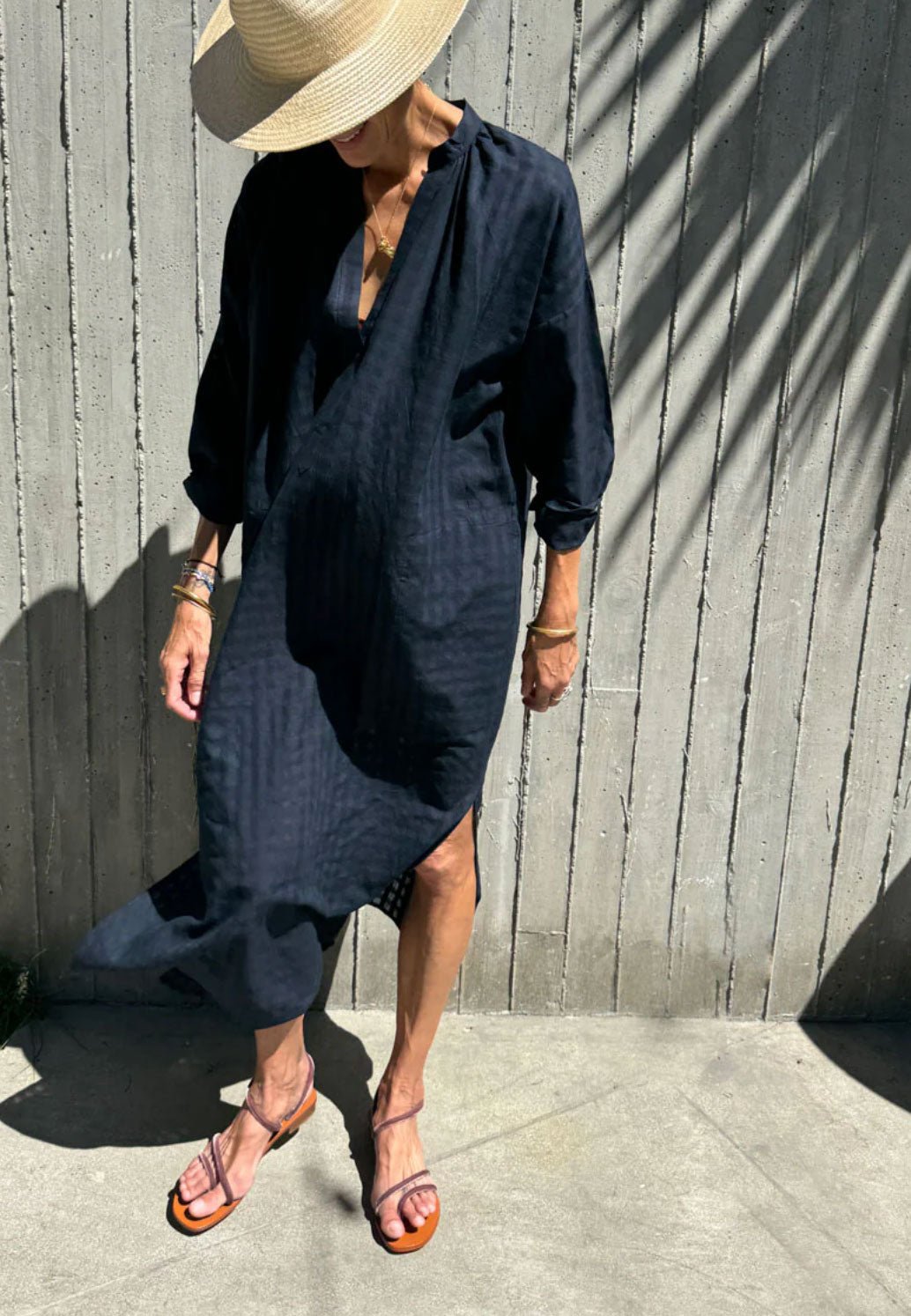 TWO NY - Grid Caftan in Black