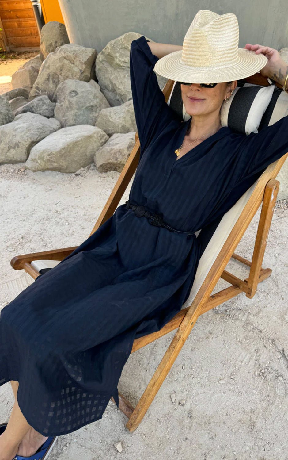 TWO NY - Grid Caftan in Black
