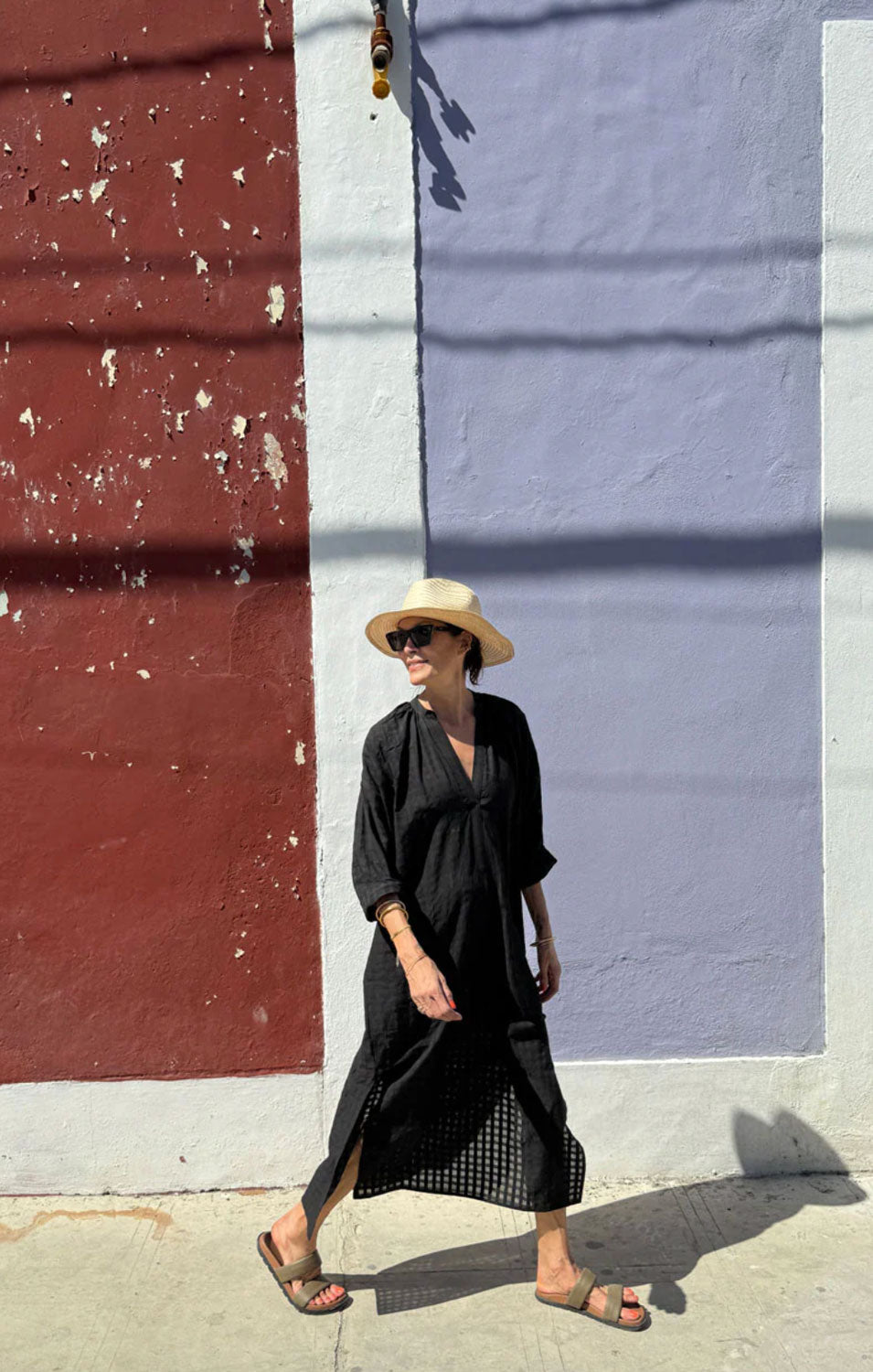 TWO NY - Grid Caftan in Black